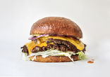 SMASH ----- 2 X 90g ground beef, 2 X melted english cheddar, lettuce, red onion, 
pickles, MEAT’s sauce, artisan brioche bun